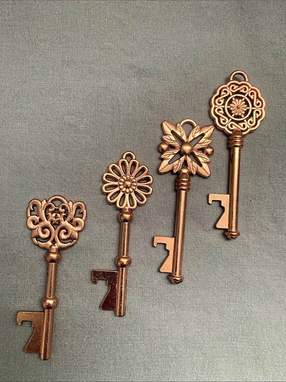 Decorative Skeleton Key Set in Rose Gold
